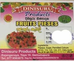 Tooty fruitees - Fruit pieces for different sweet foods කේක් අයිස්ක්‍රීම් සඳහා රසගැන්වූ පළතුරු කැබලි